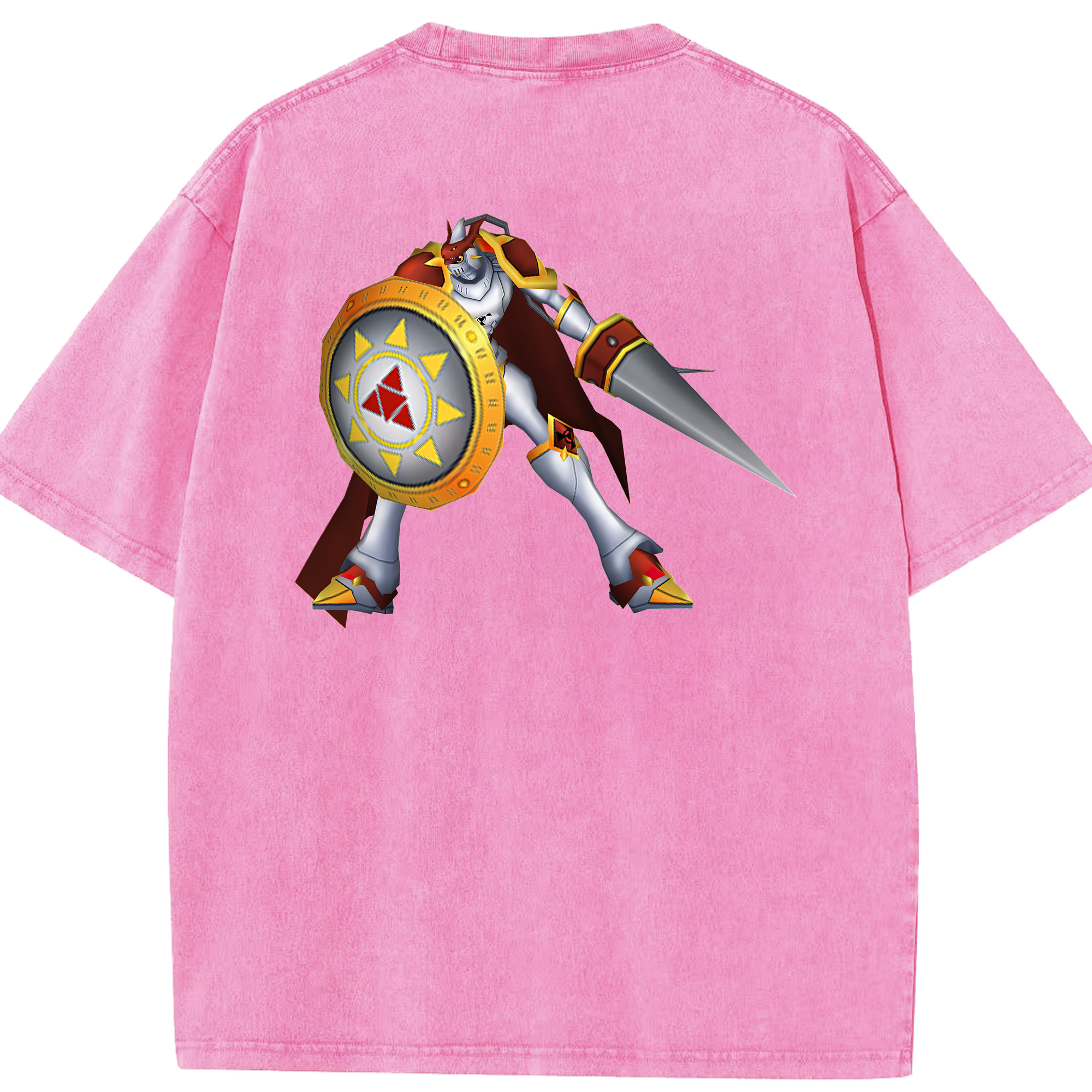 （画像用） Digimon デジタルモンスター/デジモン 綿100% ヴィンテージ風 半袖Tシャツ（背面プリント）